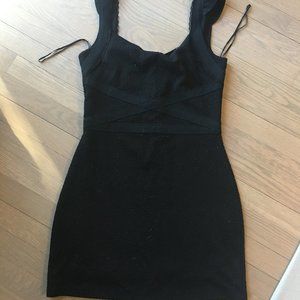 Free People tight knit dress w/cut outs in back, M